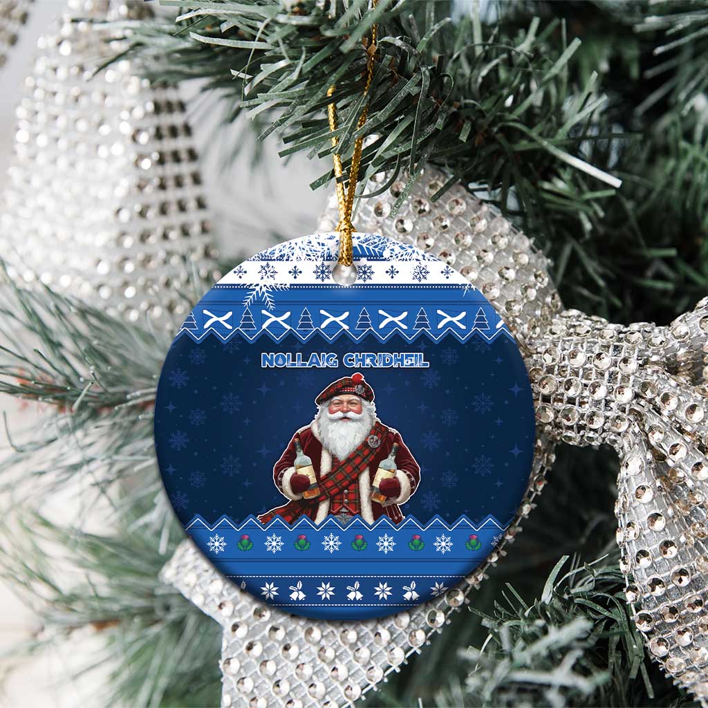 Scotland Christmas Ceramic Ornament Scottish Santa Claus - Wonder Print Shop