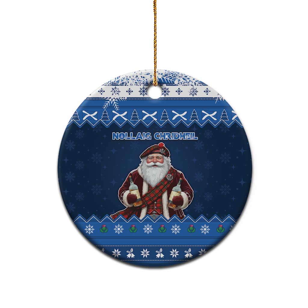 Scotland Christmas Ceramic Ornament Scottish Santa Claus - Wonder Print Shop
