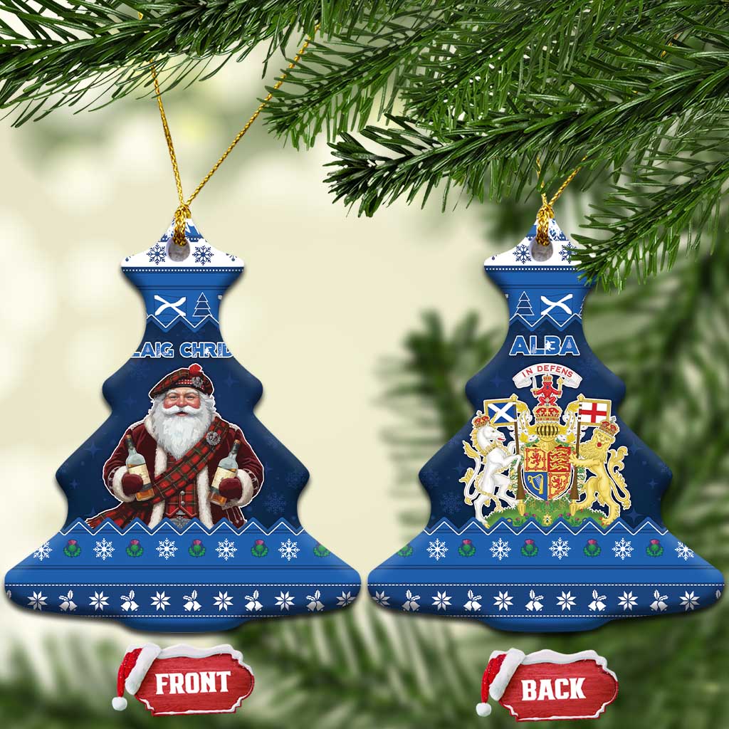 Scotland Christmas Ceramic Ornament Scottish Santa Claus - Wonder Print Shop