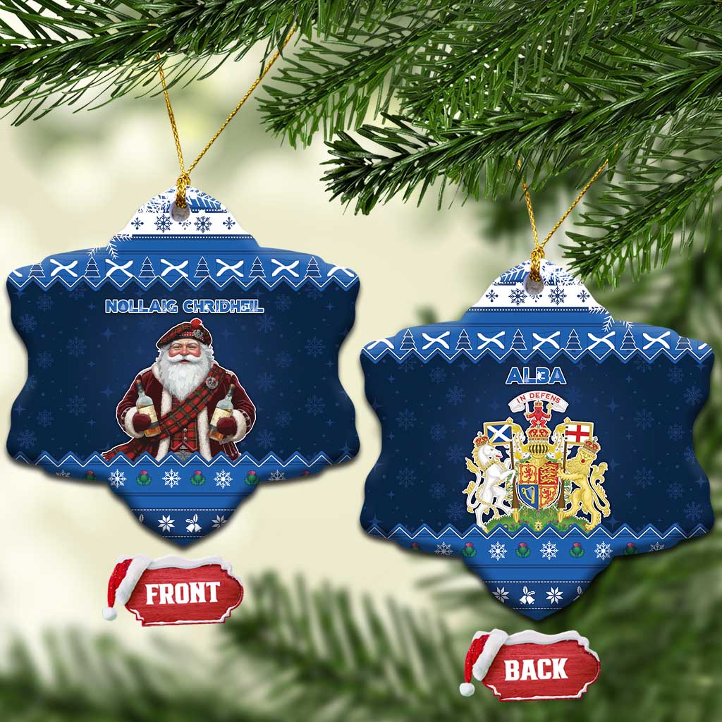 Scotland Christmas Ceramic Ornament Scottish Santa Claus - Wonder Print Shop