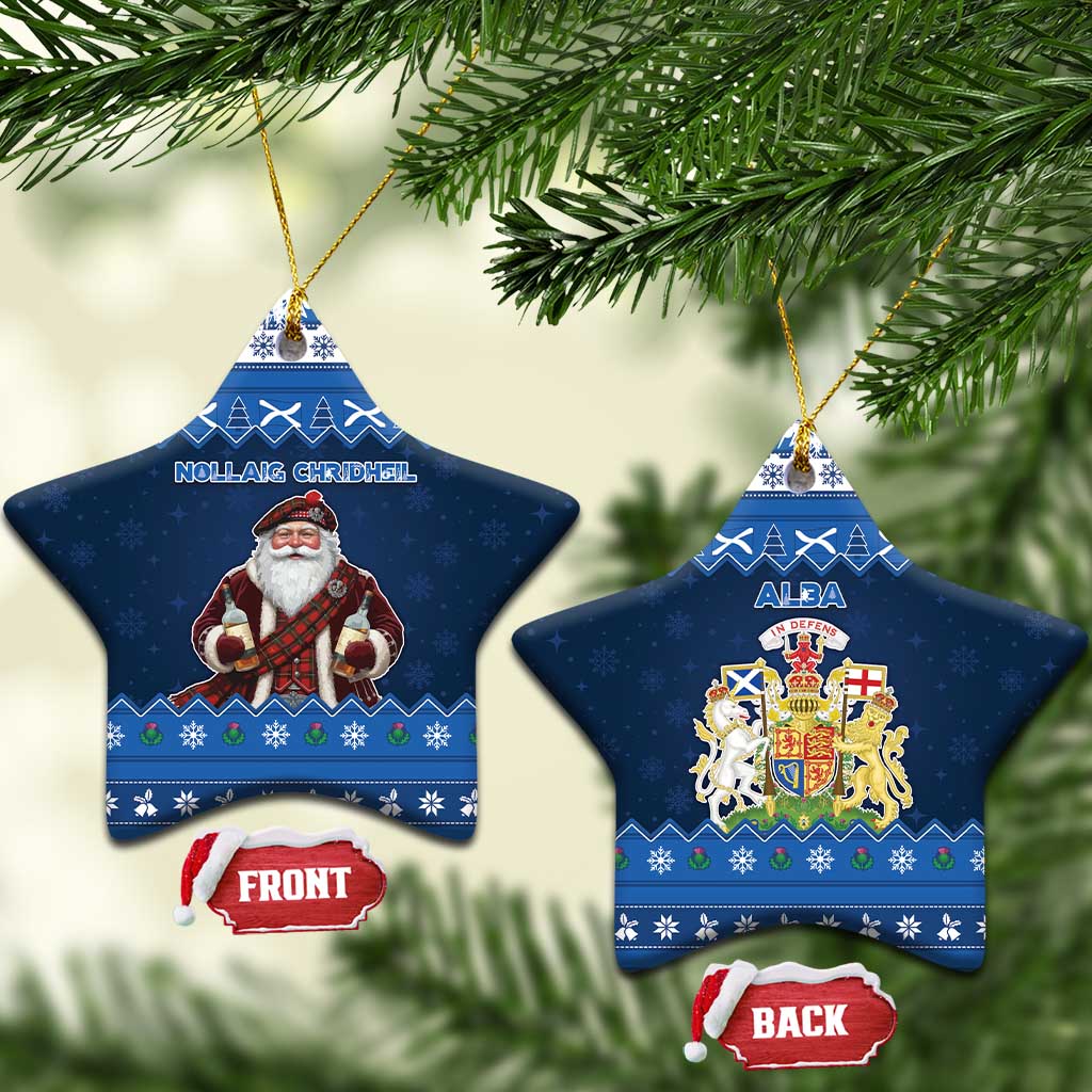 Scotland Christmas Ceramic Ornament Scottish Santa Claus - Wonder Print Shop