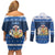 Scotland Christmas Couples Matching Off Shoulder Short Dress and Long Sleeve Button Shirt Scottish Santa Claus - Wonder Print Shop