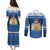 Scotland Christmas Couples Matching Puletasi and Long Sleeve Button Shirt Scottish Santa Claus - Wonder Print Shop