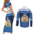 Scotland Christmas Couples Matching Short Sleeve Bodycon Dress and Long Sleeve Button Shirt Scottish Santa Claus - Wonder Print Shop