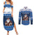 Scotland Christmas Couples Matching Summer Maxi Dress and Long Sleeve Button Shirt Scottish Santa Claus - Wonder Print Shop