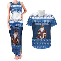 Scotland Christmas Couples Matching Tank Maxi Dress and Hawaiian Shirt Scottish Santa Claus - Wonder Print Shop
