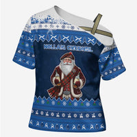 Scotland Christmas Cross Shoulder Shirt Scottish Santa Claus - Wonder Print Shop