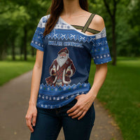 Scotland Christmas Cross Shoulder Shirt Scottish Santa Claus - Wonder Print Shop
