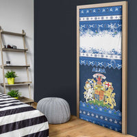 Scotland Christmas Door Cover Scottish Santa Claus - Wonder Print Shop