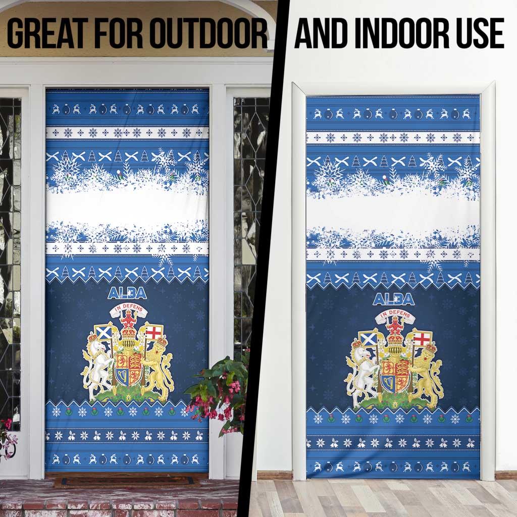 Scotland Christmas Door Cover Scottish Santa Claus - Wonder Print Shop