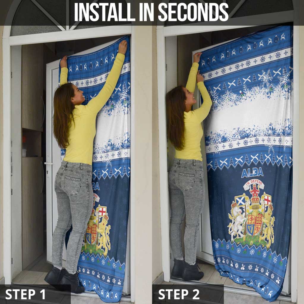 Scotland Christmas Door Cover Scottish Santa Claus - Wonder Print Shop