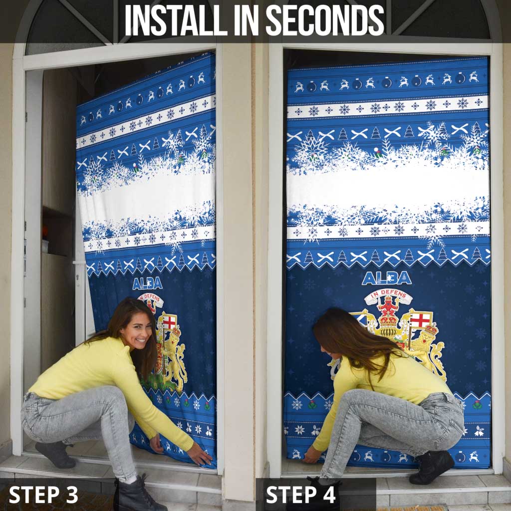 Scotland Christmas Door Cover Scottish Santa Claus - Wonder Print Shop