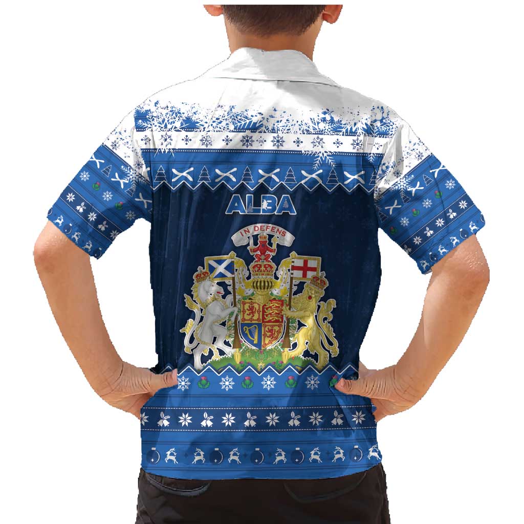Scotland Christmas Family Matching Mermaid Dress and Hawaiian Shirt Scottish Santa Claus - Wonder Print Shop