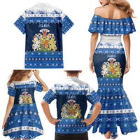 Scotland Christmas Family Matching Mermaid Dress and Hawaiian Shirt Scottish Santa Claus - Wonder Print Shop