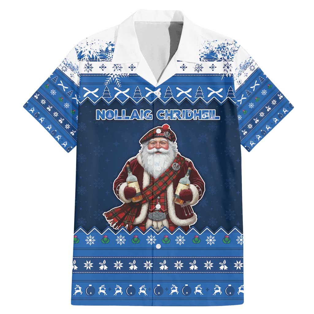 Scotland Christmas Family Matching Mermaid Dress and Hawaiian Shirt Scottish Santa Claus - Wonder Print Shop