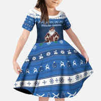 Scotland Christmas Family Matching Off Shoulder Maxi Dress and Hawaiian Shirt Scottish Santa Claus - Wonder Print Shop