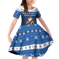 Scotland Christmas Family Matching Off Shoulder Short Dress and Hawaiian Shirt Scottish Santa Claus - Wonder Print Shop