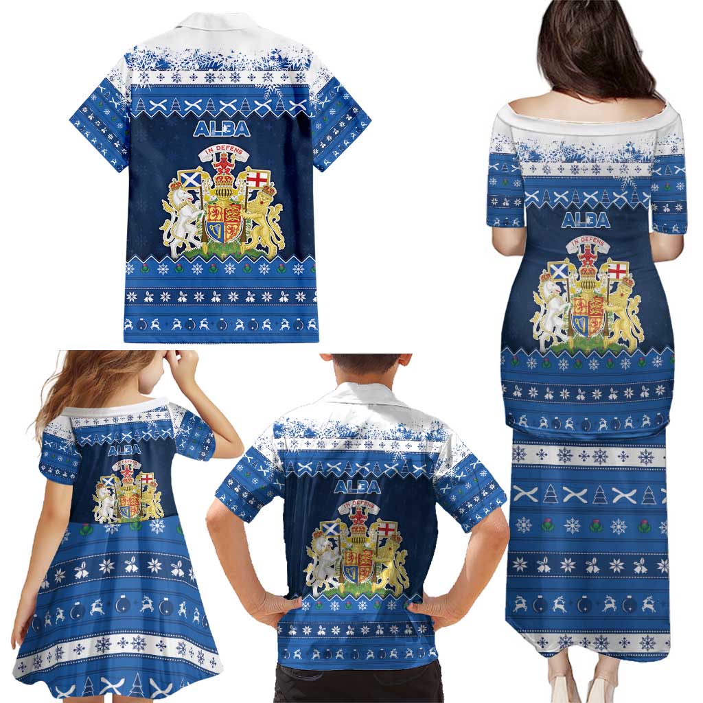 Scotland Christmas Family Matching Puletasi and Hawaiian Shirt Scottish Santa Claus - Wonder Print Shop