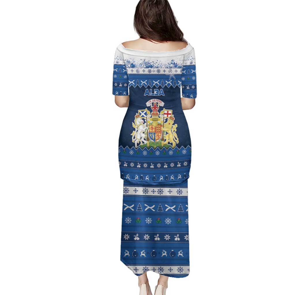 Scotland Christmas Family Matching Puletasi and Hawaiian Shirt Scottish Santa Claus - Wonder Print Shop