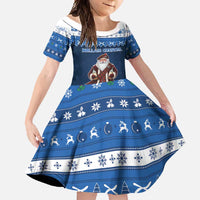 Scotland Christmas Family Matching Tank Maxi Dress and Hawaiian Shirt Scottish Santa Claus - Wonder Print Shop