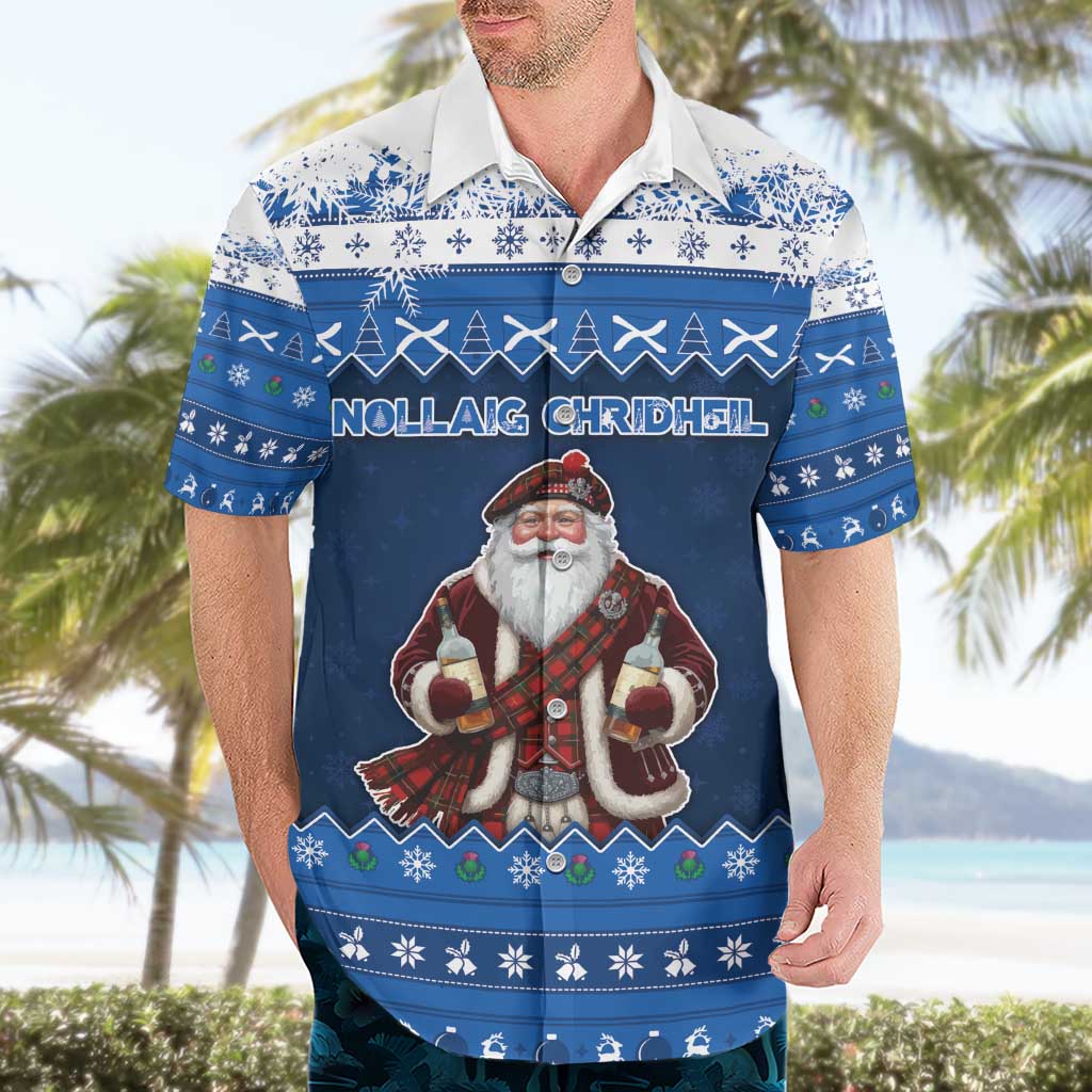 Scotland Christmas Hawaiian Shirt Scottish Santa Claus - Wonder Print Shop