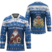 Scotland Christmas Hockey Jersey Scottish Santa Claus - Wonder Print Shop