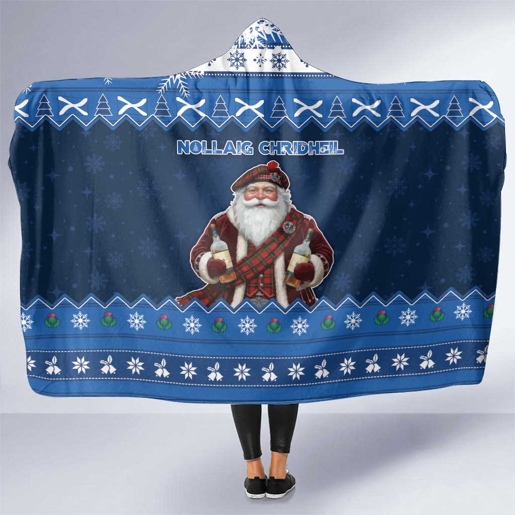 Scotland Christmas Hooded Blanket Scottish Santa Claus - Wonder Print Shop