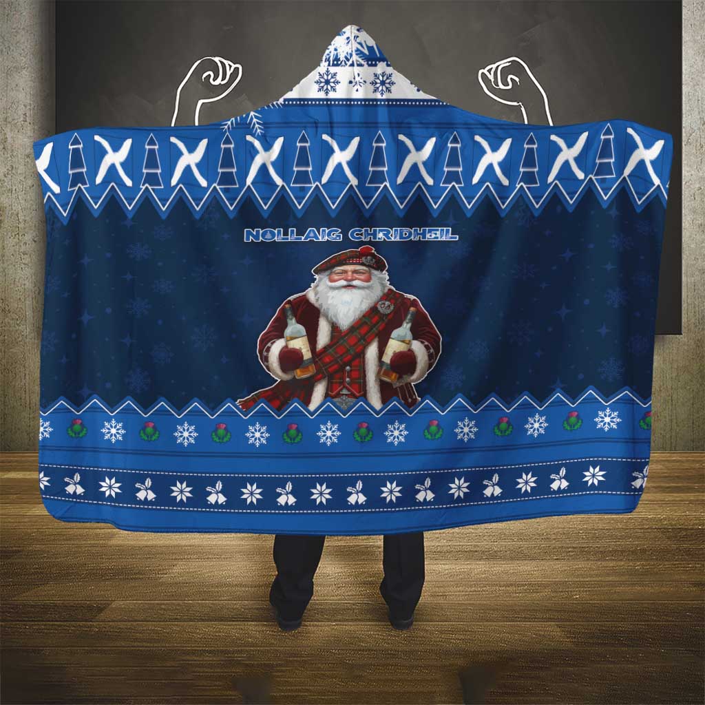 Scotland Christmas Hooded Blanket Scottish Santa Claus - Wonder Print Shop