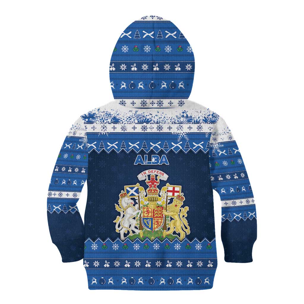 Scotland Christmas Kid Hoodie Scottish Santa Claus - Wonder Print Shop