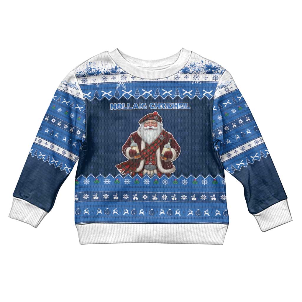 Scotland Christmas Kid Ugly Christmas Sweater Scottish Santa Claus - Wonder Print Shop