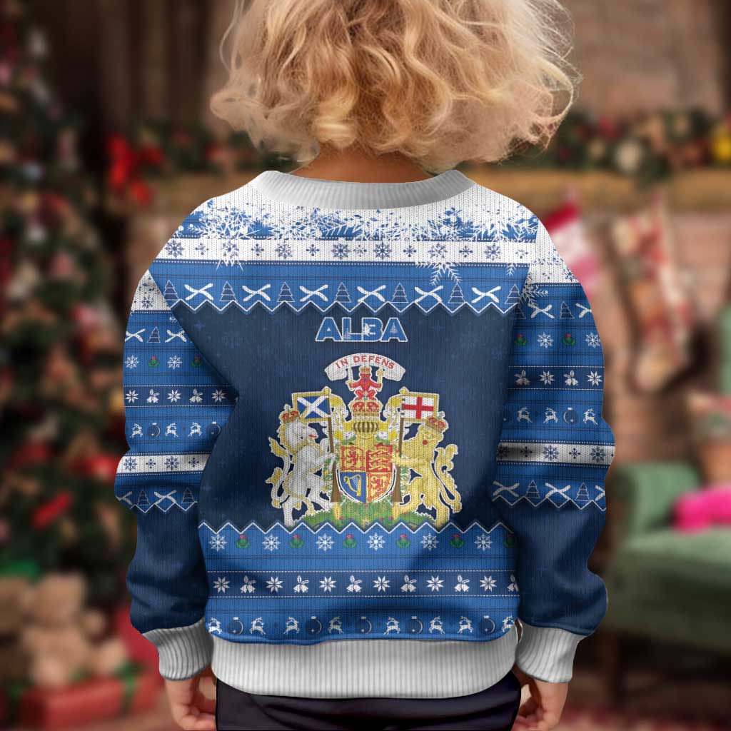 Scotland Christmas Kid Ugly Christmas Sweater Scottish Santa Claus - Wonder Print Shop