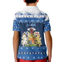 Scotland Christmas Kid Polo Shirt Scottish Santa Claus - Wonder Print Shop