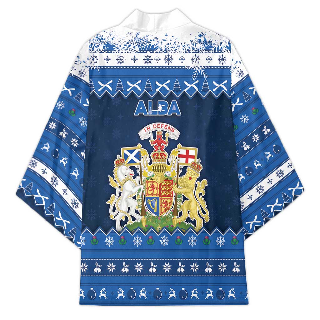 Scotland Christmas Kimono Scottish Santa Claus - Wonder Print Shop