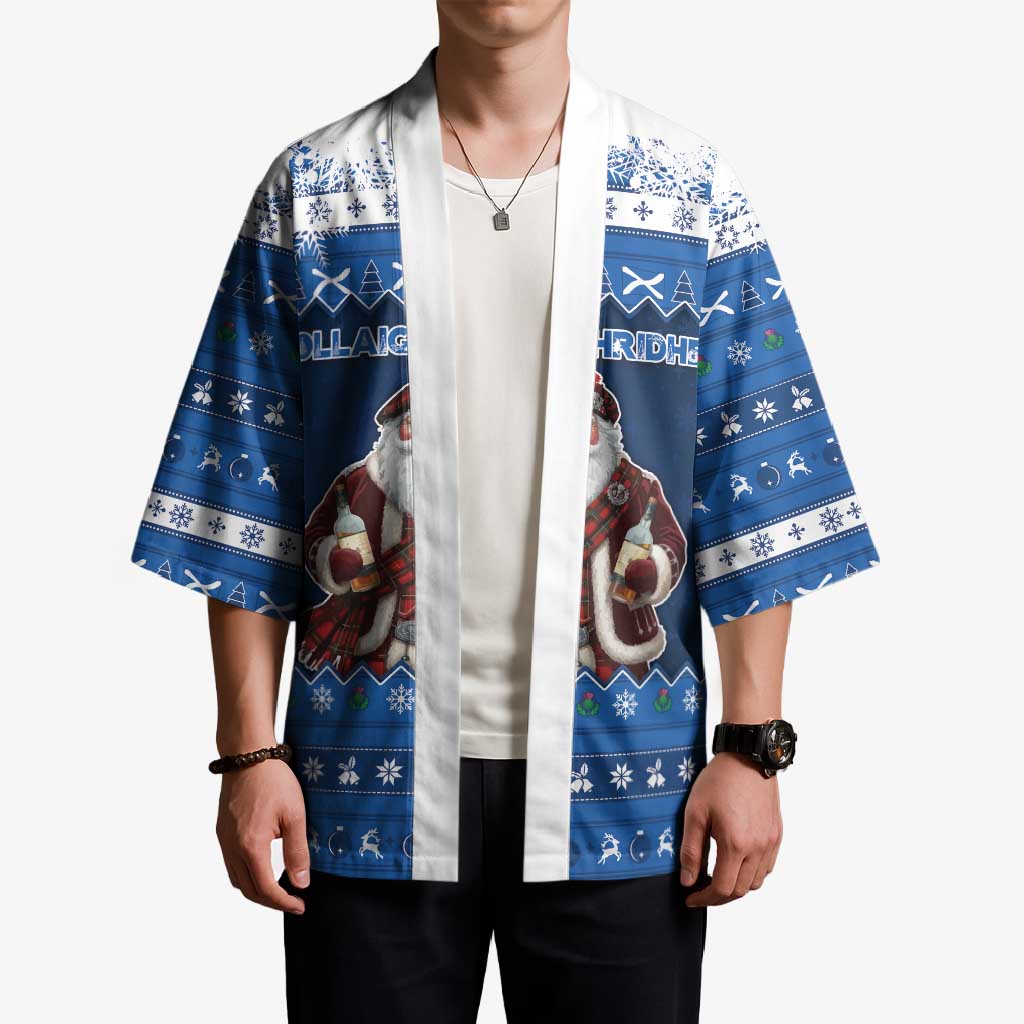 Scotland Christmas Kimono Scottish Santa Claus - Wonder Print Shop