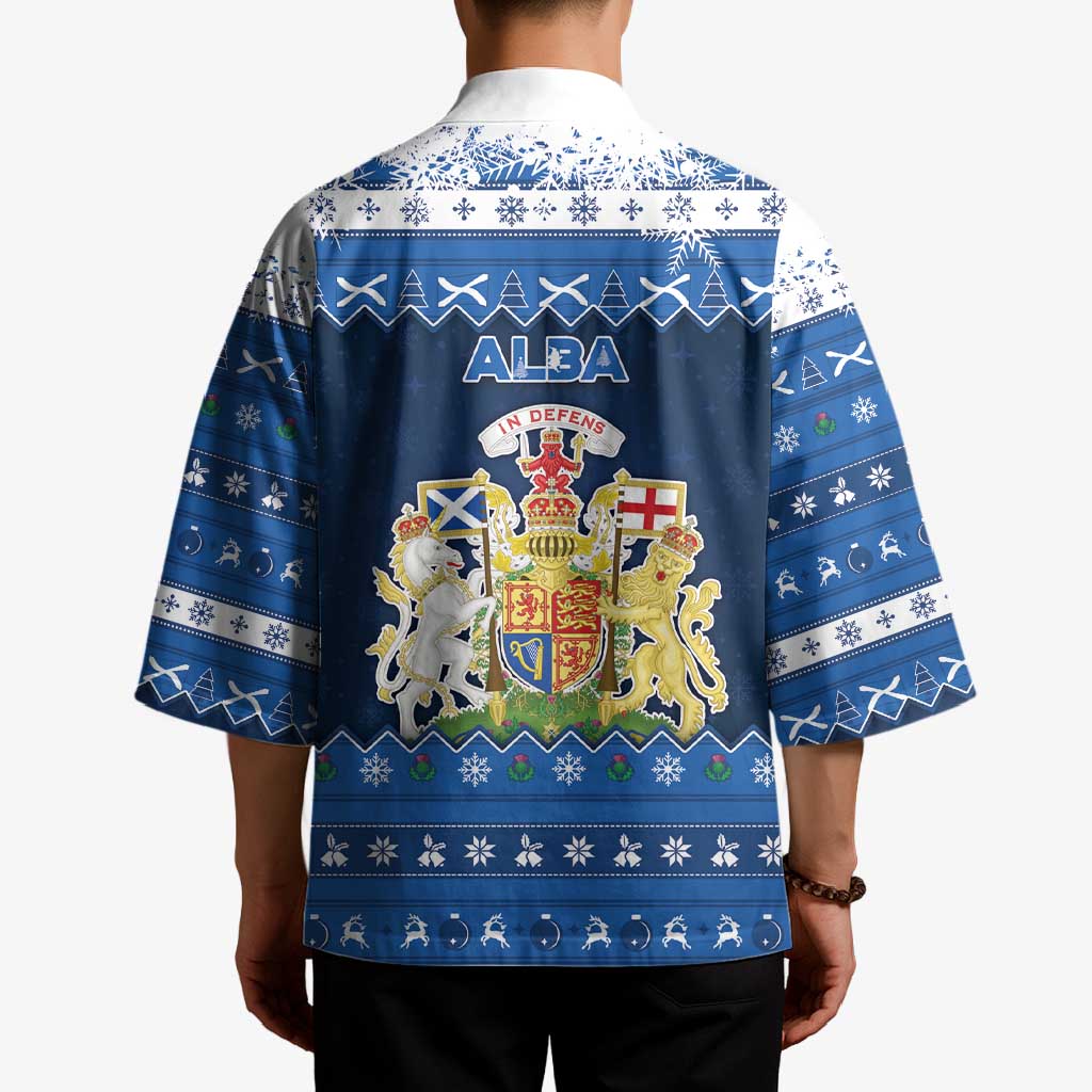 Scotland Christmas Kimono Scottish Santa Claus - Wonder Print Shop