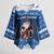 Scotland Christmas Kimono Sleeve Blouse Scottish Santa Claus - Wonder Print Shop