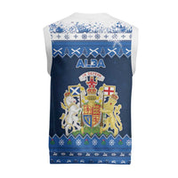 Scotland Christmas Knitted V-Neck Vest Scottish Santa Claus - Wonder Print Shop