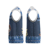 Scotland Christmas Knitted V-Neck Vest Scottish Santa Claus - Wonder Print Shop