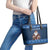 Scotland Christmas Leather Tote Bag Scottish Santa Claus - Wonder Print Shop