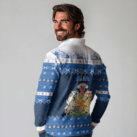 Scotland Christmas Long Sleeve Polo Shirt Scottish Santa Claus - Wonder Print Shop