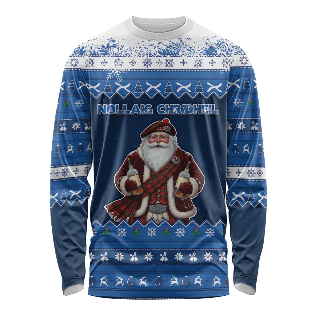 Scotland Christmas Long Sleeve Shirt Scottish Santa Claus - Wonder Print Shop