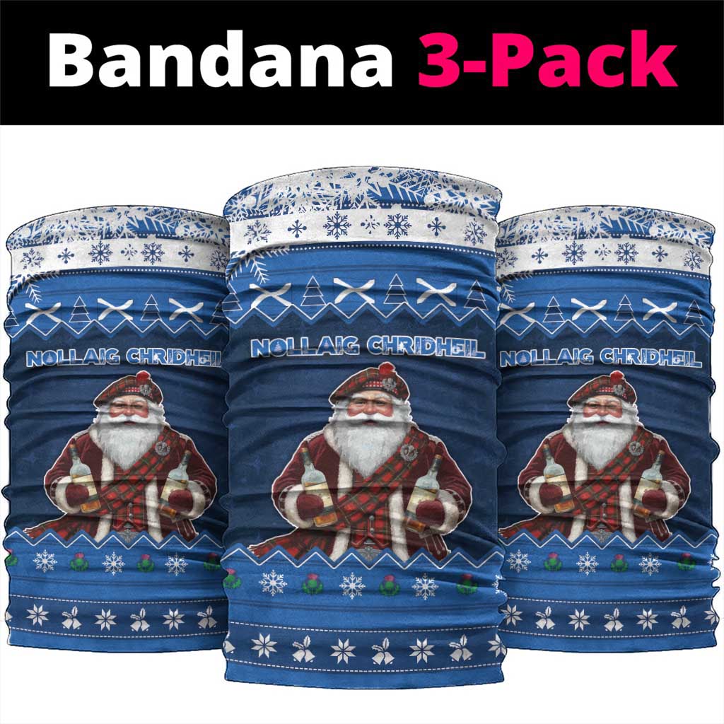 Scotland Christmas Neck Gaiter Scottish Santa Claus - Wonder Print Shop