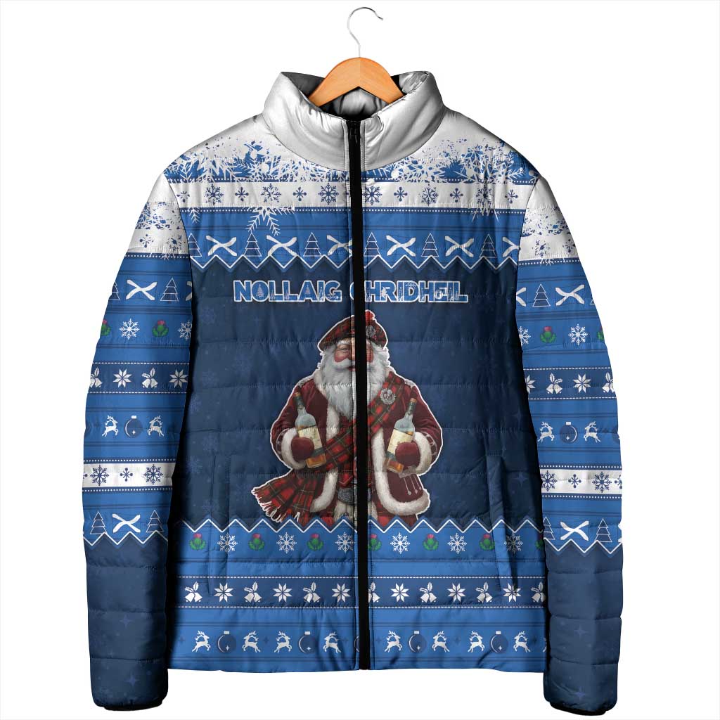 Scotland Christmas Padded Jacket Scottish Santa Claus - Wonder Print Shop