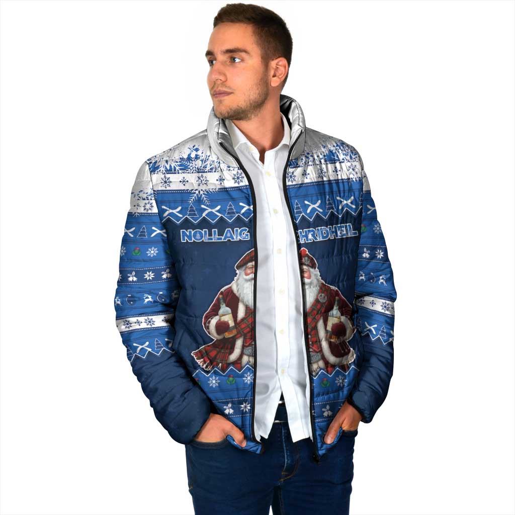 Scotland Christmas Padded Jacket Scottish Santa Claus - Wonder Print Shop