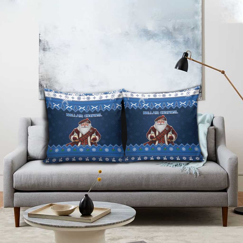 Scotland Christmas Pillow Cover Scottish Santa Claus - Wonder Print Shop