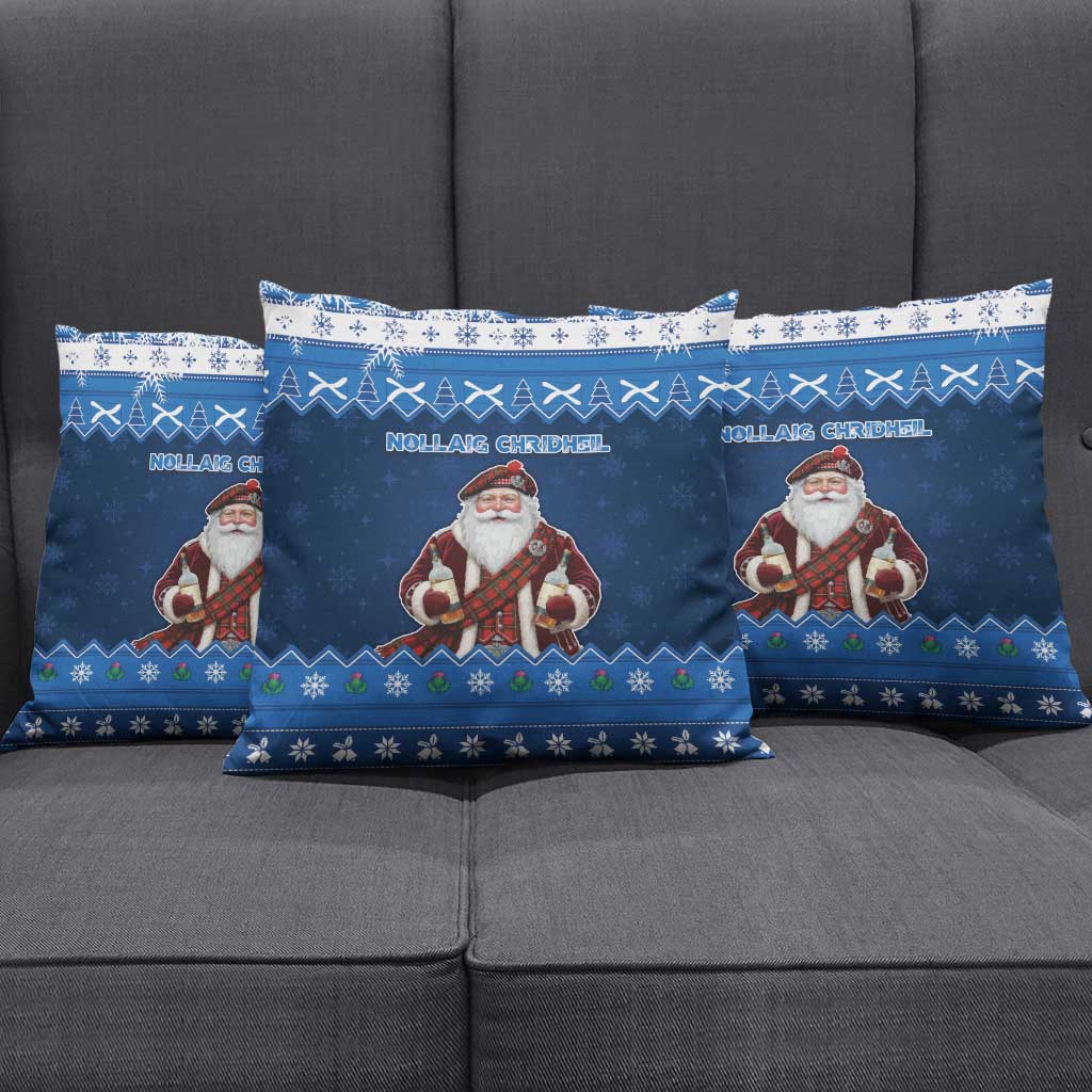 Scotland Christmas Pillow Cover Scottish Santa Claus - Wonder Print Shop
