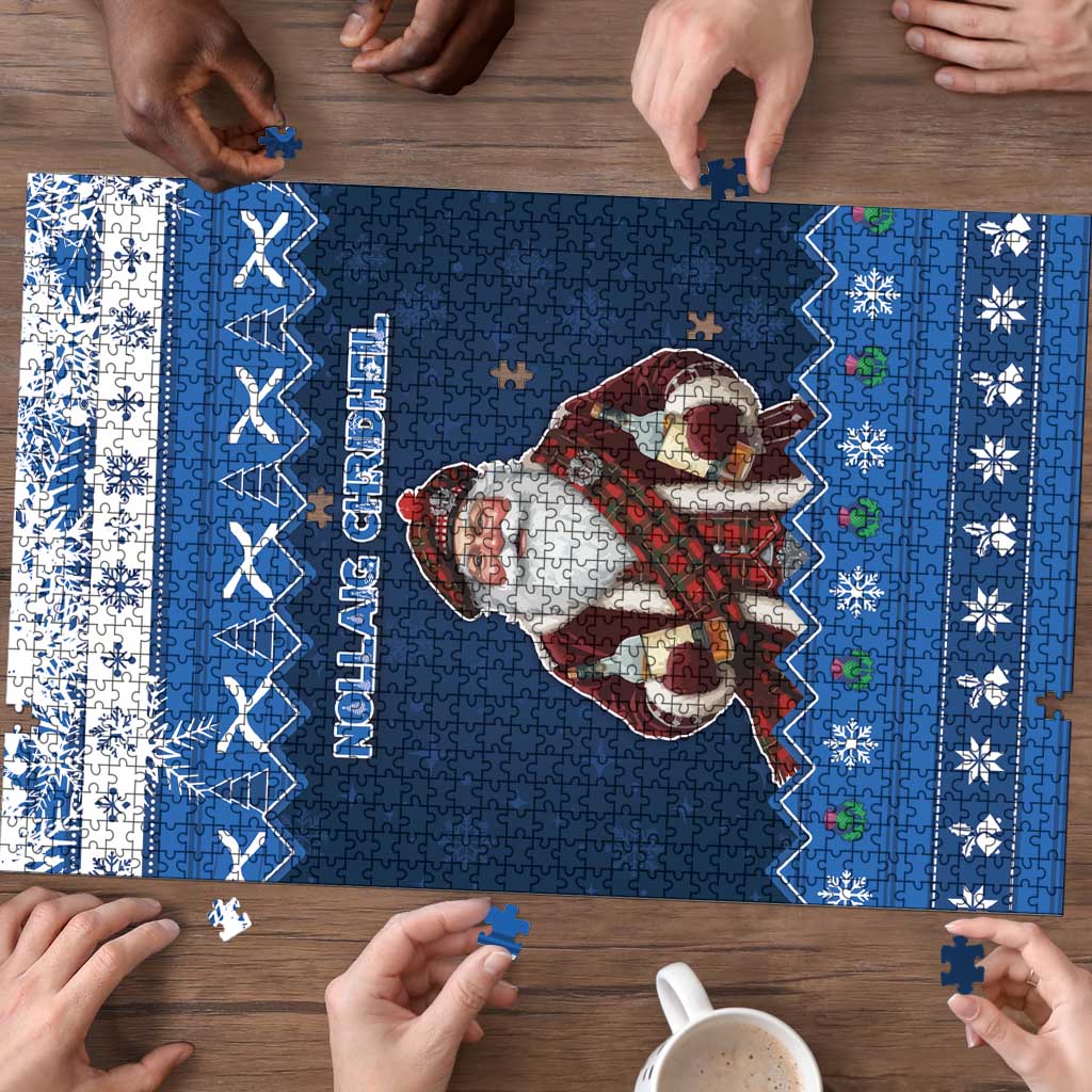 Scotland Christmas Puzzle Scottish Santa Claus - Wonder Print Shop