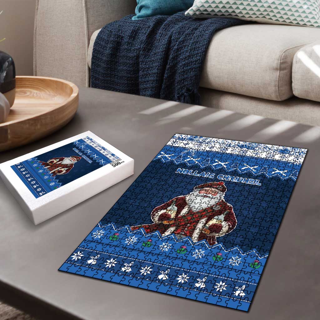 Scotland Christmas Puzzle Scottish Santa Claus - Wonder Print Shop