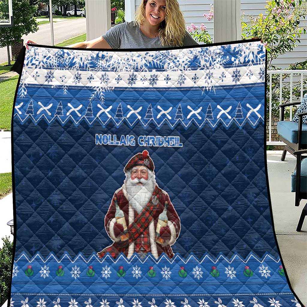 Scotland Christmas Quilt Scottish Santa Claus - Wonder Print Shop