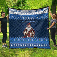 Scotland Christmas Quilt Scottish Santa Claus - Wonder Print Shop